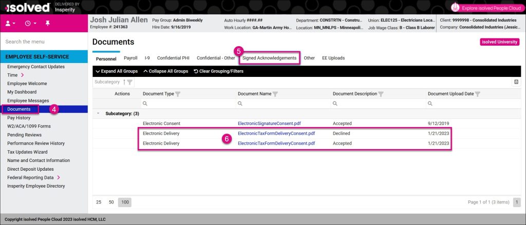 Access Terms of Use in Documents